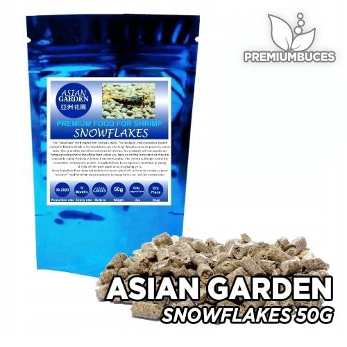 ASIAN GARDEN Snow Flakes 50g Nourriture pour crevettes d'aquarium