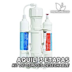Compra online el Kit de Osmosis Desechable AQUILI 3 ETAPAS. Calidad y entrega excepcional. Kits de Osmosis Desechable en Premium Buces.